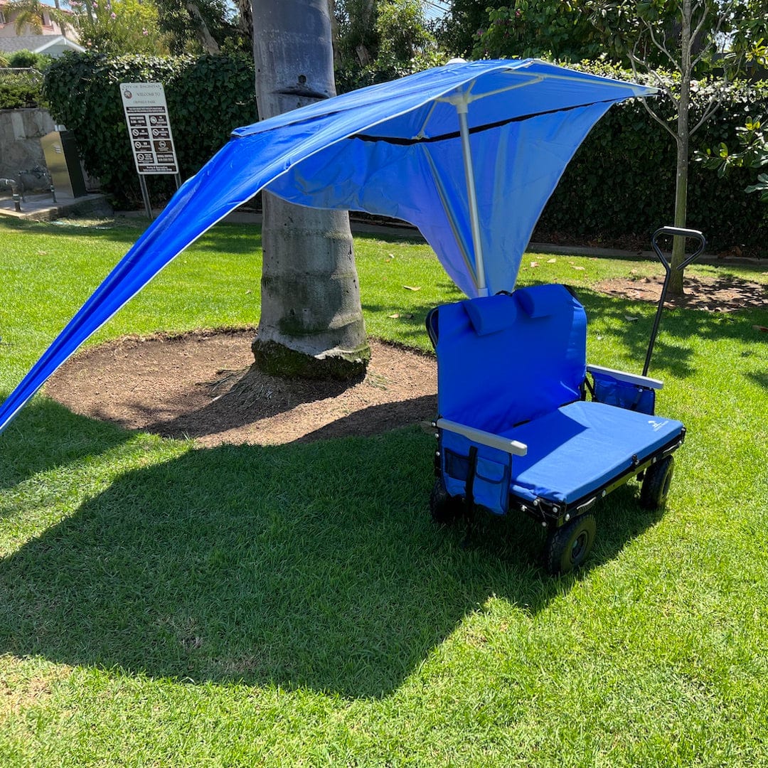 3-in-1 Lounge  – Utility Wagon, Folding Chair, and Integrated Umbrella [FREE SHIPPING]
