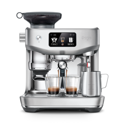 Automatic Coffee Machine With Brushed Stainless Steel Grinder